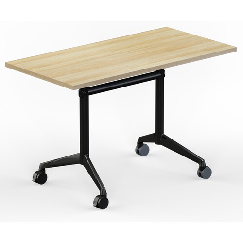 Mobile Modulus New Oak Flip Table Top with Black Frame