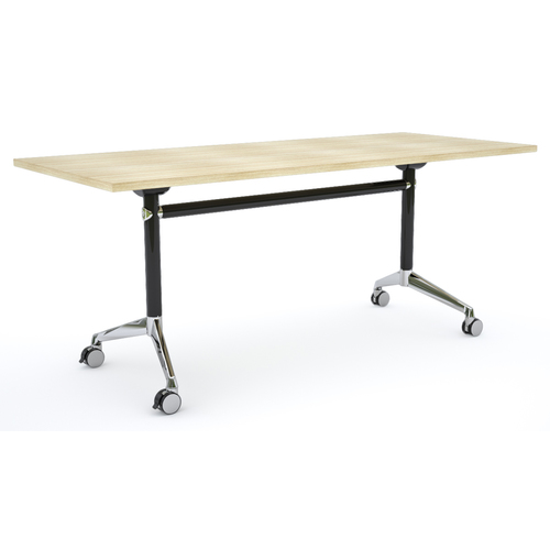 Modulus Mobile Flip Top Table Black New Oak - 1800mm x 750mm