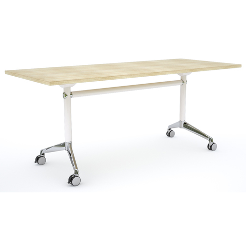 Modulus Mobile Flip Top Table White New Oak - 1800mm x 900mm
