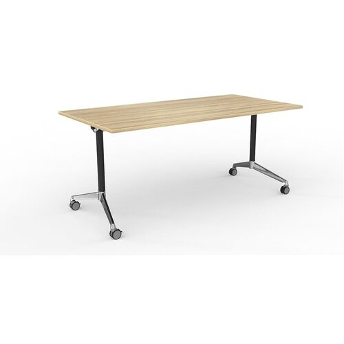 Modulus Castor Leg Meeting Table - 1800 x 900mm - New Oak