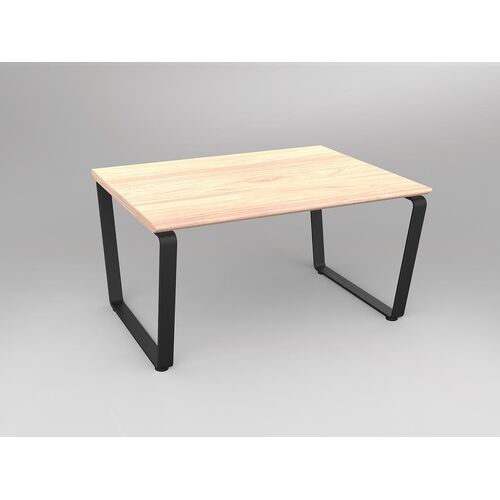 Motion Straight Coffee Table - Solid Beech / Black / 750 x 580mm