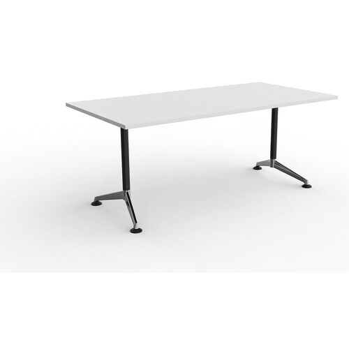 Modulus Fixed Leg Meeting Table - 1500 x 750mm - Arctic White