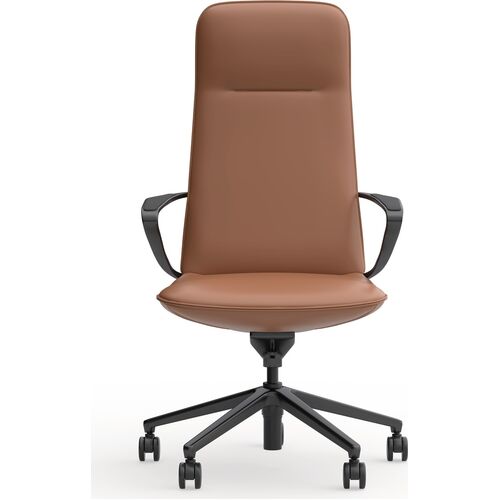 Nico High Back Executive Leather Office Chair – Ergonomic & Award-Winning Design - Leather Tan