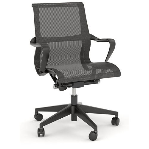 Scroll Black Mesh Back Meeting Boardroom Office Chair