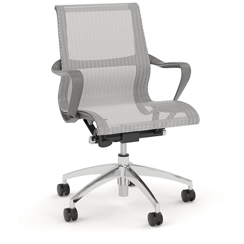 Scroll Grey Mesh Back Meeting Boardroom Office Chair