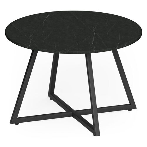 Sora Cross Stone Coffee Table - Armani Black