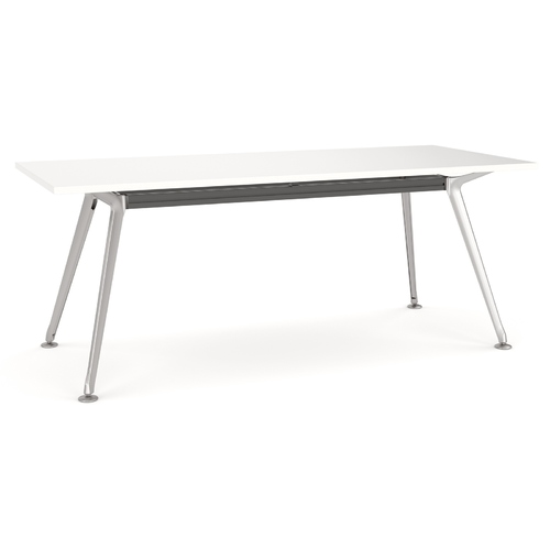 Team Boardroom Meeting Table - 1500 x 750 - Polished Alloy Frame