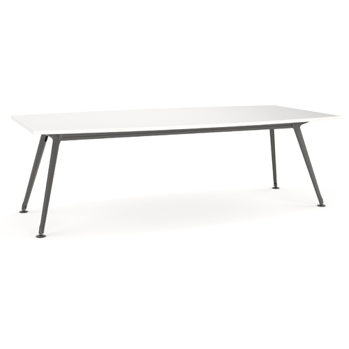 Team Boardroom Meeting Table - 2400 x 1200 - Black Frame
