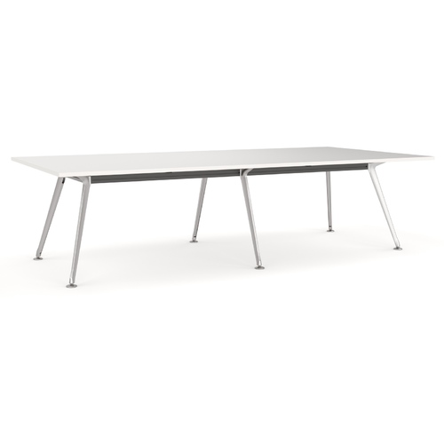 Team Executive Boardroom Table - 3600 x 1200 - Polished Alloy Frame