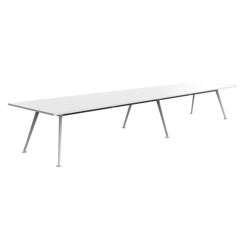 Team Executive Boardroom Table - 4800 x 1200 - White Frame