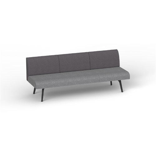 Willow Lounge - Configuration 5 - Charcoal / Metal
