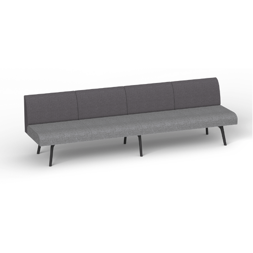 Willow Lounge - Configuration 7 - Charcoal / Metal
