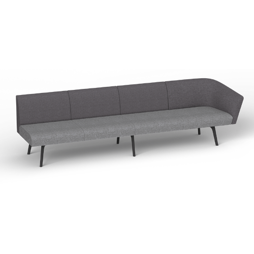 Willow Lounge - Configuration 9 - Charcoal / Metal
