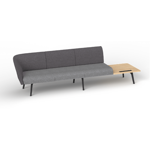 Willow Lounge - Configuration 11 - Charcoal / Metal