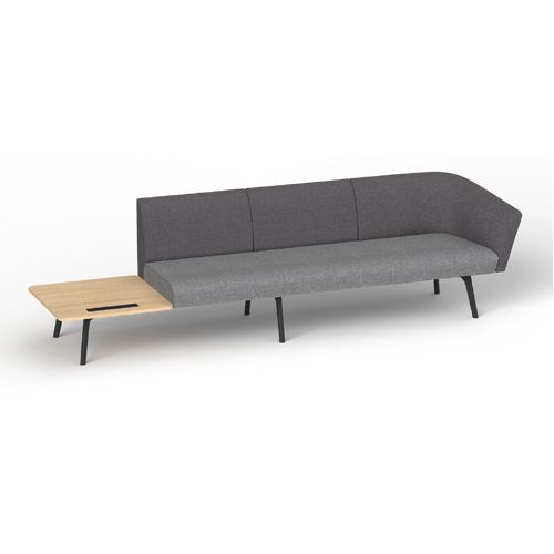 Willow Lounge - Configuration 12 - Charcoal / Metal