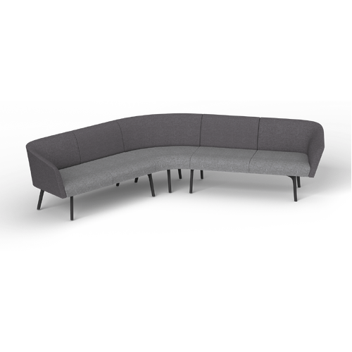 Willow Lounge - Configuration 13 - Charcoal / Metal