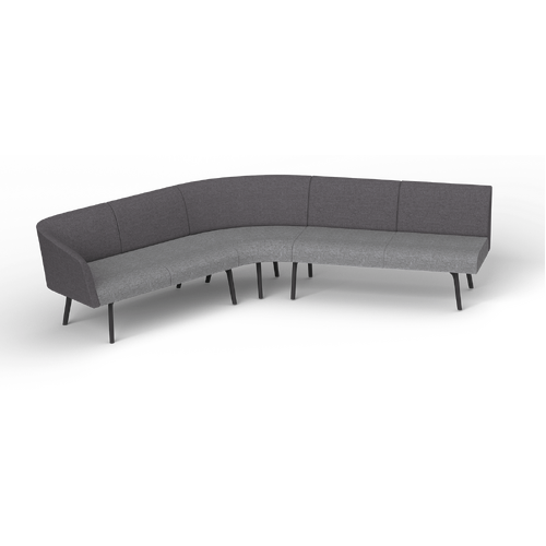 Willow Lounge - Configuration 14 - Charcoal / Metal