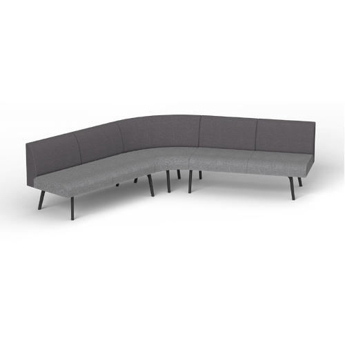 Willow Lounge - Configuration 15 - Charcoal / Metal