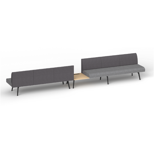 Willow Lounge - Configuration 16 - Charcoal / Metal