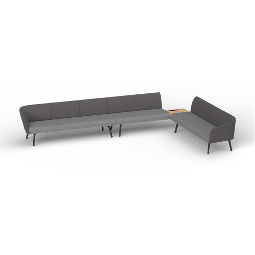 Willow Lounge - Configuration 18 - Charcoal / Metal