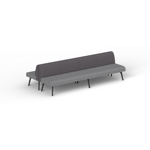 Willow Lounge - Configuration 20 - Charcoal / Metal