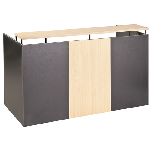 Pinnacle Office Reception Desk Counter Beech & Ironstone