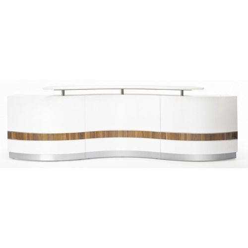 Martinique White Reception Desk Counter