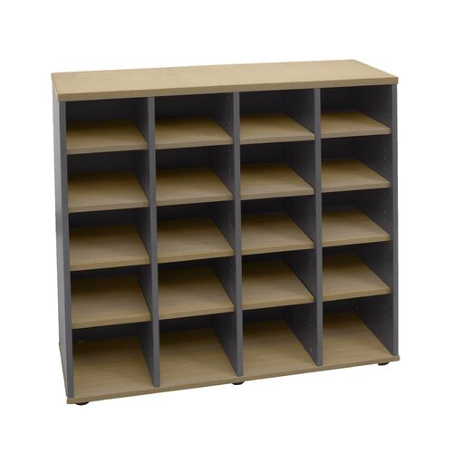 Express Pigeon Hole Hutch Unit - New Oak & Ironstone