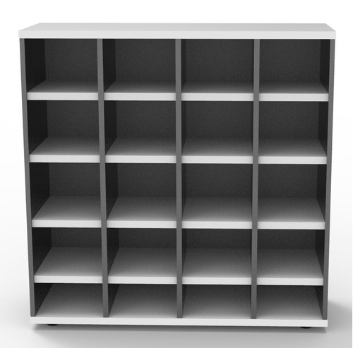 Express Pigeon Hole Hutch Unit - White & Ironstone