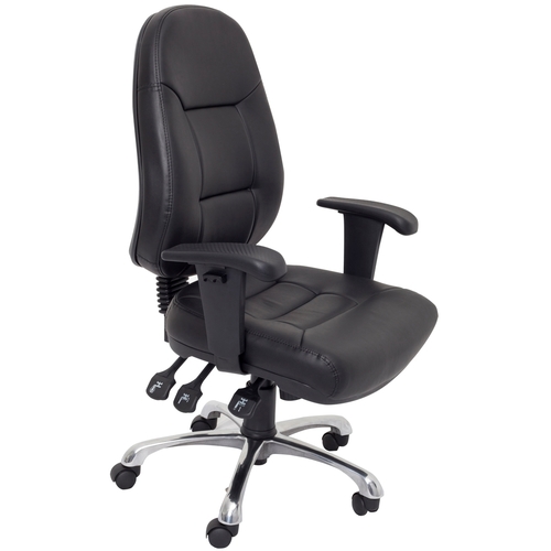PU 300 Ergonomic Black PU Office Chair