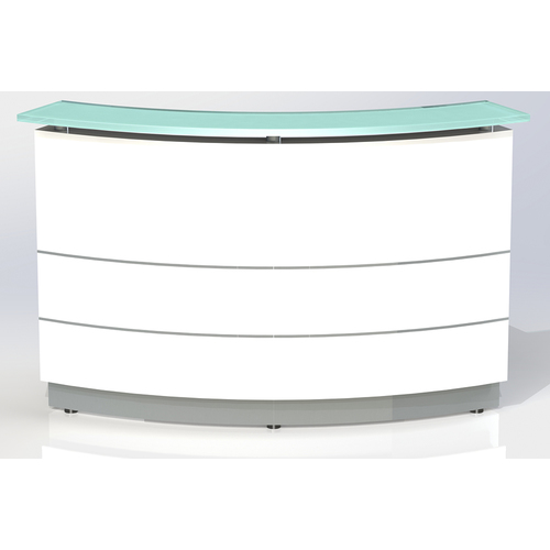 Polaris Curved White Reception Counter