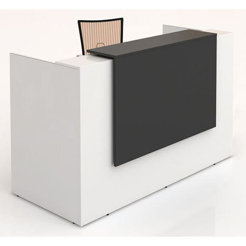 Sorrento White Reception Desk Counter - 1500mm Wide