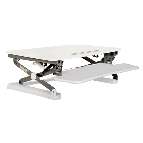 Rapid Riser White Height Adjustable Sit Stand Desk - Large