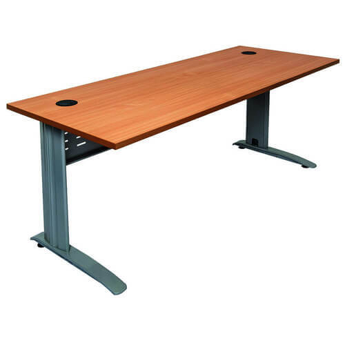 Rapid Span Office Desk - 1200 x 700 Beech Top - Silver Frame