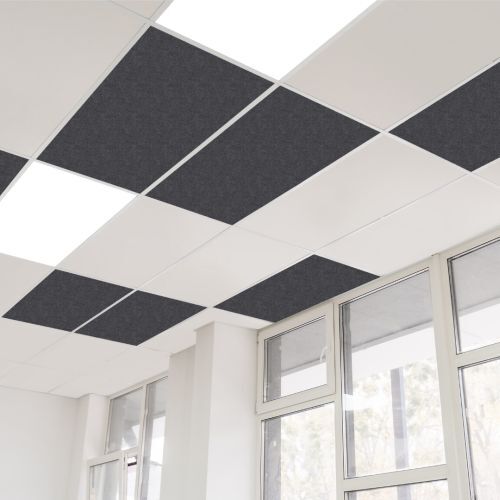 SANA Acoustic Drop-In Ceiling Tiles - Pack of 8 - Shadow