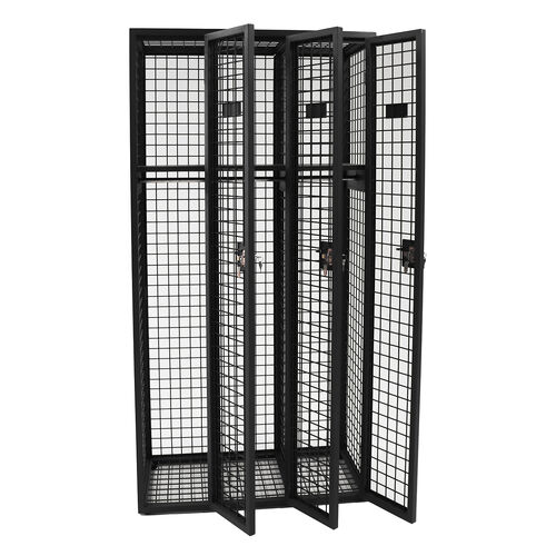 Steel Mesh 3 Door Locker - Graphite Ripple