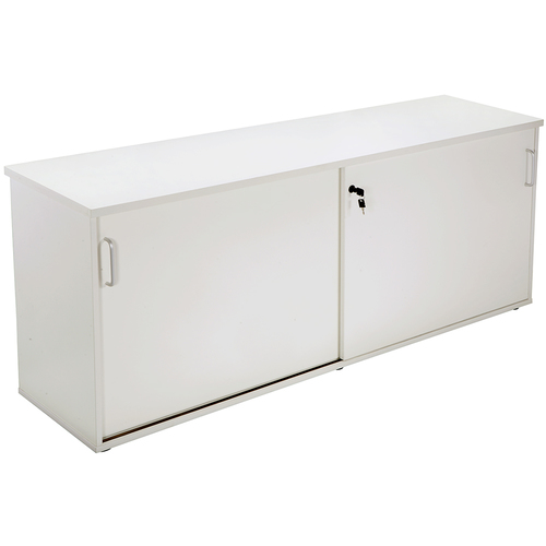 Express Large White Storage Credenza