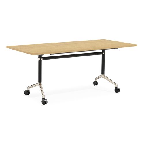Rapid Flip Top Mobile Table [Colour: New Oak] [size: 1800mm x 900mm]