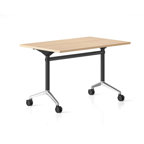 Rapid Flip Top Mobile Table - 1200mm x 600mm - New Oak