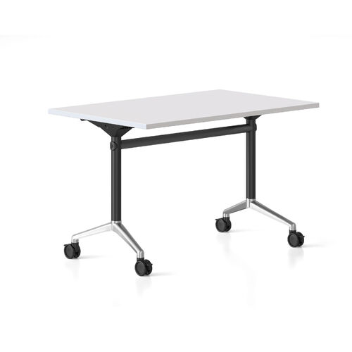 Rapid Flip Top Mobile Table - 1200mm x 600mm - White