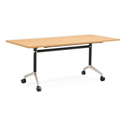 Rapid Flip Top Mobile Table - Beech - 1500mm x 750mm