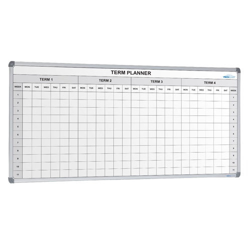 School 4 Term Planner Magnetic Whiteboard - 1200 x 900
