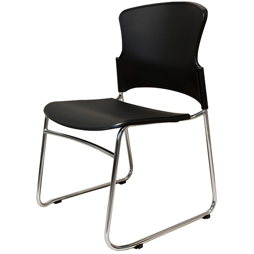 Zing Black Plastic Sledbase Visitor Chair