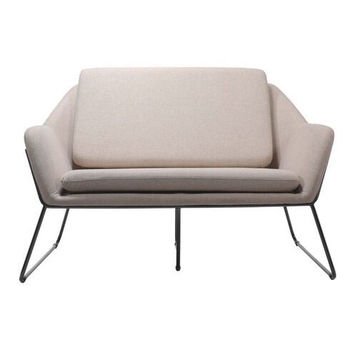 Cardinal Two Seater Chair - Stone Fabric