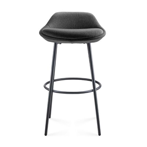 Eros Bar Stool - Charcoal Fabric