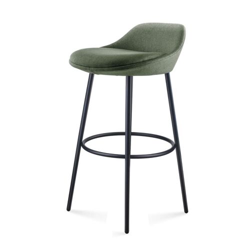 Eros Bar Stool - Olive Fabric