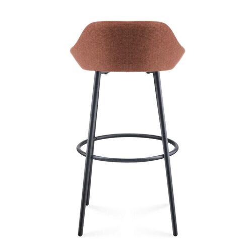 Eros Bar Stool - Rust Fabric