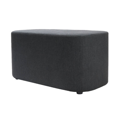 Kali Rectangle Ottoman - Charcoal 457 Fabric